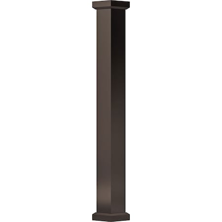 Ekena Millwork 6" x 8' Endura-Aluminum Empire Style Column, Square Shaft (Load-Bearing 12,000 lbs) Non-Tapered EA0608ENPSCEMEM